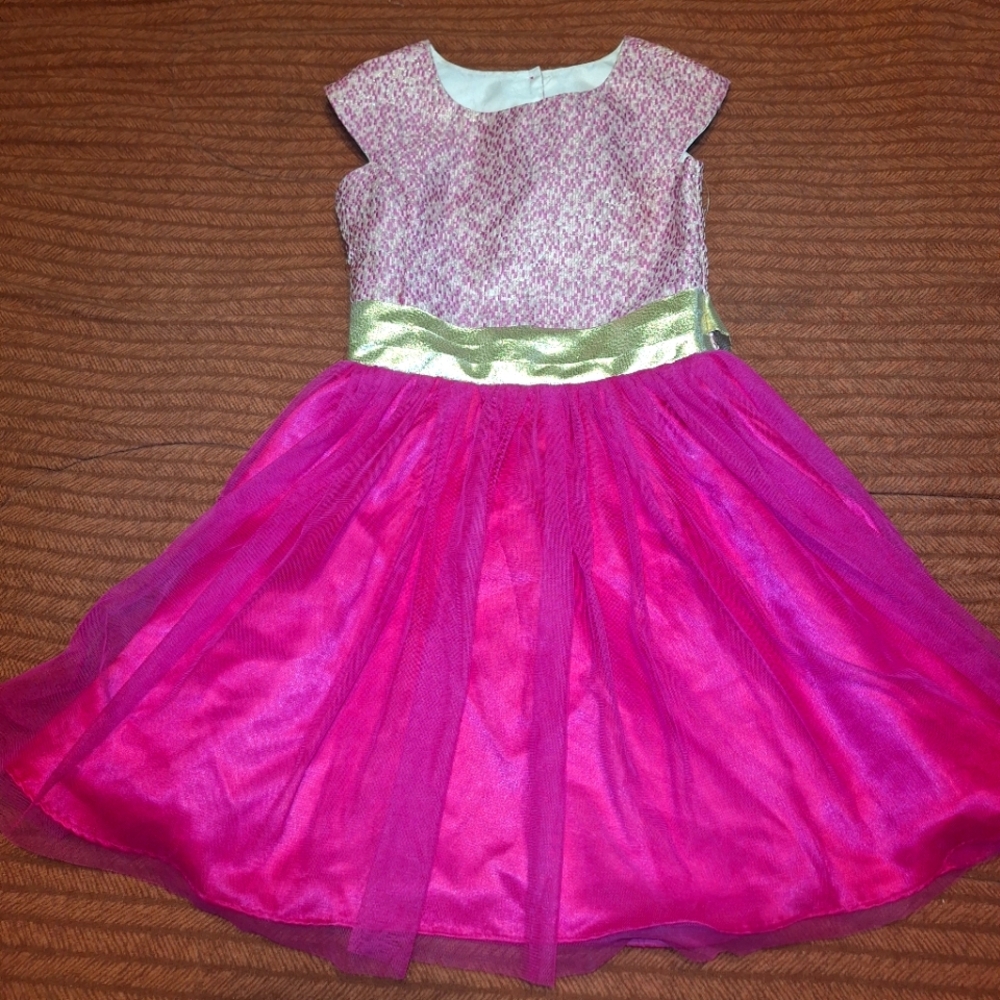Jona Michelle Tulle Girls Dress Special Occasion Party Dress Holiday Pink Sz 8